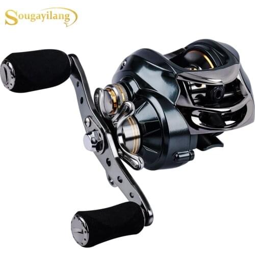 Sougayilang Baitcasting Fishing Reel 11+1BB High Speed 7.0:1 Baitcsters Magnetic Brake System Fishing Reel 8KG Max Drag
