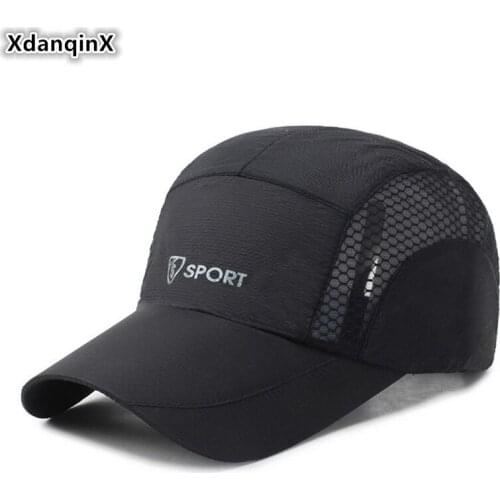 XdanqinX 2019 New Breathable Hat Mesh Ventilation Baseball Cap Adjustable Size Mens Brands Caps Adult Womens Snapback Cap
