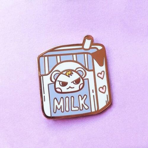 Cute Villagers NPC Marshal Milk Hard Enamel Pin Fashion Cartoon Yogurt Dessert Golden Brooch Jewelry Animal Crossings Fans Gift