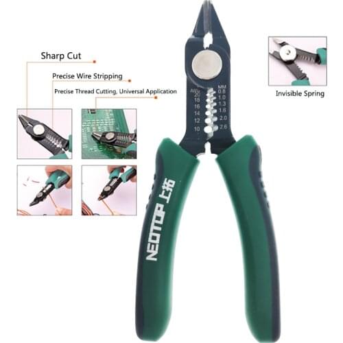 Mini Type Cutter Wire Stripper 6 Inch 0.8-2.6mm2 High Quality Cable Circuit Shear Stripping Pliers Electrician Repair Hand Tools