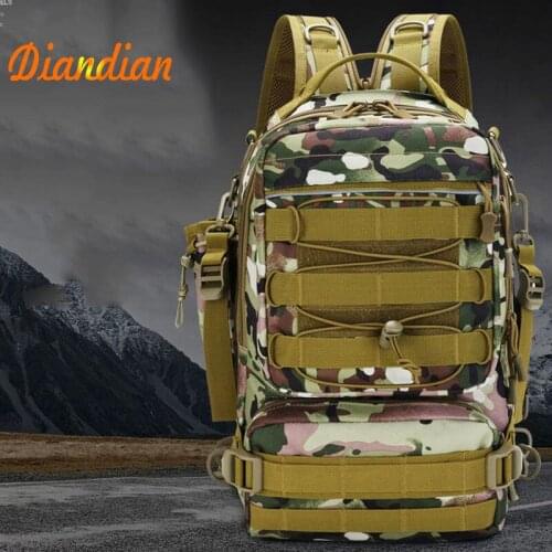 Multifunctional outdoor sports fishing gear camping mountaineering travel single shoulder messenger waist bag for men and women