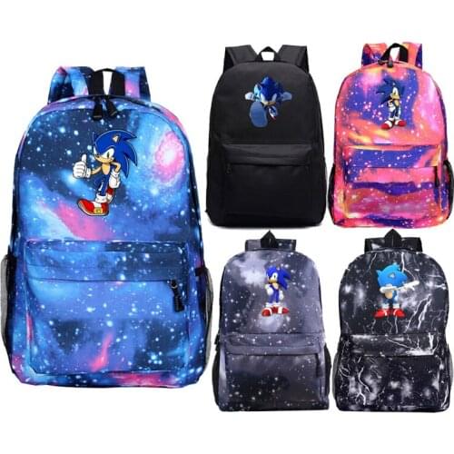 Mochila Sonic Backpack Kids Book Bag Students School Bag Boys Girls Back To School Gift bag teens Schoolbag Daily knapsack