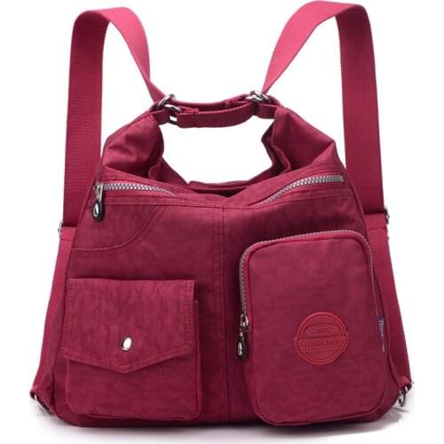 Fashion 3 in 1 Nylon Women Backpacks Large Capacity Waterproof Travel Shoulder Bag High Quality School Bags For Teenage Girls