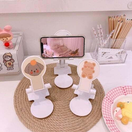 Cartoon Desktop Tablet Holder Table Cell Foldable Extend Support Desk Mobile Phone Holder Stand For iPhone iPad Adjustable