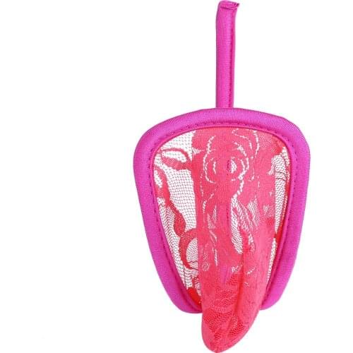 Mens Erotic Lingerie Underwear Lace Floral C-string Bikini Briefs Bulge Pouch Sexy Gay Panties Underpants for Lingerie Night