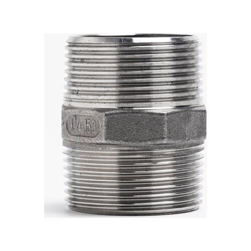 1/4" to 1-1/4" BSPT Male Thread Hex Nipple Stainless Steel Pipe Joint 304 Pipe Fittings For Homebrew