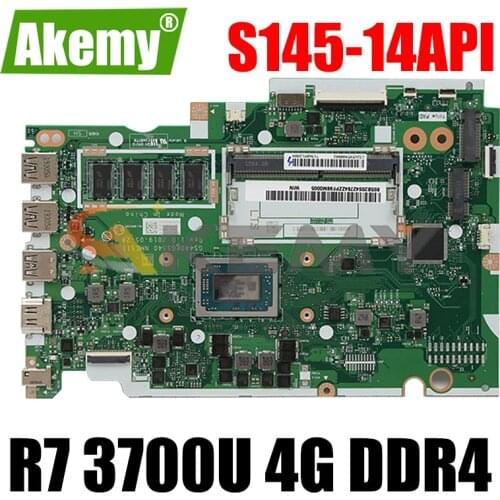 NM-C511 For Lenovo IdeaPad S145-14API portable motherboard NM-C511 with CPU R7 3700U and 4G DDR4 100% test work Mainboard
