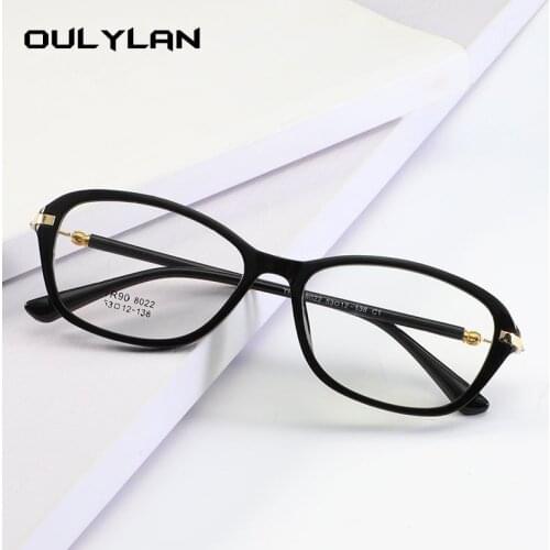Oulylan TR90 Women Glasses Frames Men Retro Optical Eyeglasses Women Vintage Spectacles Frame Unisex