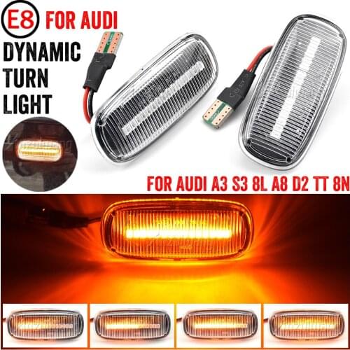 Pair LED Dynamic Side Marker Turn Signal Lights Indicator Lamps 8n0 949 127a For Audi A3 S3 8L 00-03 A8 D2 99-02 TT 8N 00-06