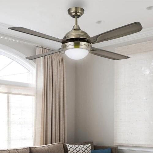 Bowod 52 Inch 110v/220v ceiling fan with LED Lights remote control modern style ceiling fan with metal blades for home