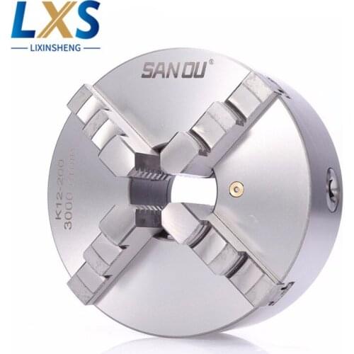 Self-Centering 8" K12-200 200mm Hardened Steel CNC Four-jaw Lathe Chuck