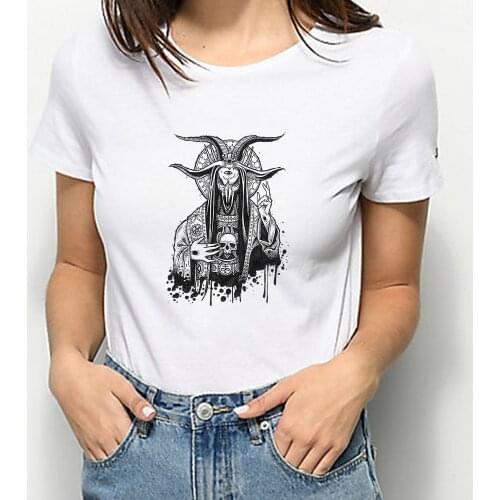 Satan Demon Death Women T-shirt Female Scary Evil Satanism Grim Reaper Baphomet Satanist Respect Me Tshirt Top Tee Clothes