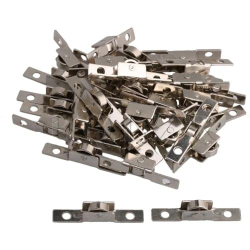 BQLZR Silver Sliding Roller Bearing Wheel 10mm Diameter Wheel for Wardrobes Cabinet Door Glass Pack of 40