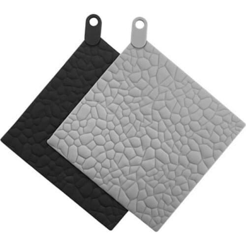 Silikon Nihale Gri Ve Siyah Renkte Kare Yanmaz Yapışmaz Isıya Dayanıklı Mutfak Gereçleri Malzemeleri Araçlar Aksesuar Asılabilir