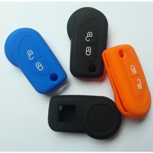 Flip Silicon FOB Case Funda Silicon Llave Protect For Citroen DS3 Remote Key Shell 2 Button Car Key Case