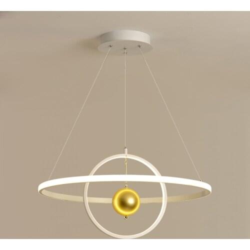 Modern Led Pendant Lights Nordic Round Rings Hanging Lamp Dining Room Living Room Bedroom Loft Home Decoration Lighting Fixtures