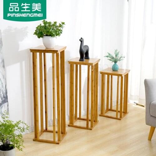 Flower Rack Rack Japanese High Flower Table Living Room Balcony Bonsai Plant Stand Nordic Solid Wood Creative Nan Bamboo