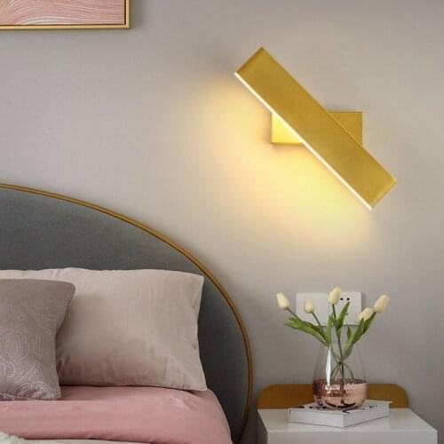 Wall Lamp Bedroom Creative Simple Modern Living Room Bedside Light Reading Personality Rectangular Rotatable bedside light