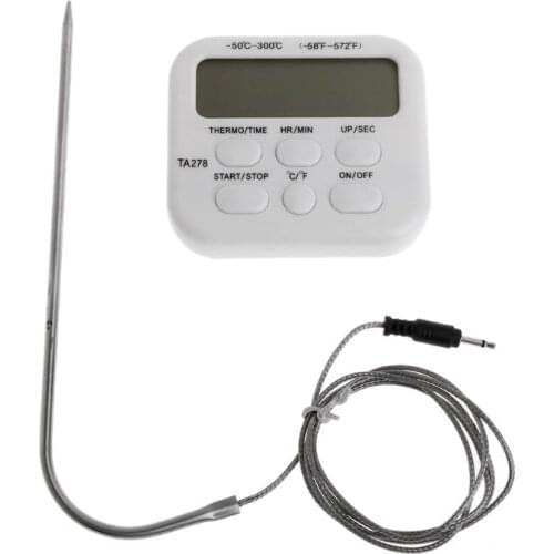 BBQ Thermometer Digital Cooking Meat Food Oven Grilling Thermometer with Timer Function