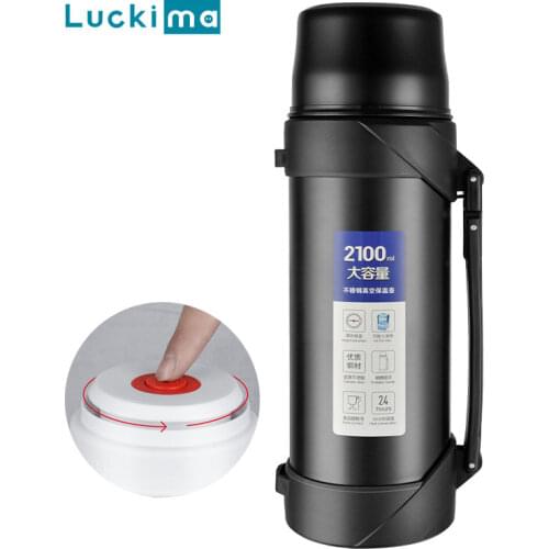 Outdoor Sport Thermos Water Bottle Travel Thermal Insulation Pot 1.2/1.5/1.9/2.1/2.5L Insulated Cup Mountaineering Kettle Gift