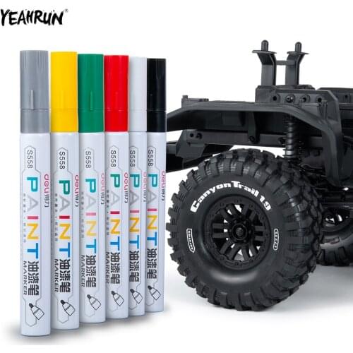 YEAHRUN RC Car Tires Coloring Paint Marker Drawing Pen Tool For Axial SCX10 90046 Traxxas TRX-4 G500 D90 RC Crawler Accessories