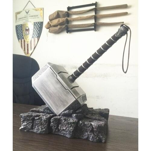 44cm 1:1 superhero super hero hammer mjolnir model include base stand child adult costume party cosplay toy collection gift