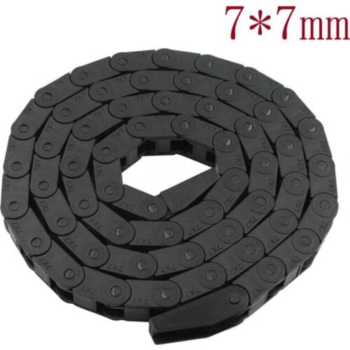 7*7MM 3D Printer Parts L1000mm 7x7mm Cable Drag Chain Wire Carrier With End Connectors for CNC Router Machine Tools