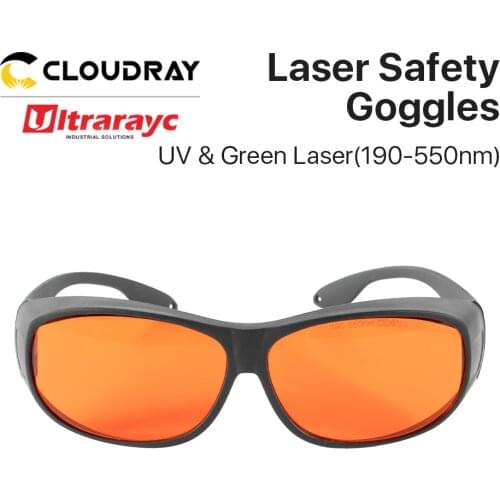 Ultrarayc Laser Safety Goggles SGUBG-C-OD6 UV&Green Laser Safety Glasses CE Protective Goggles For 190-550nm Fiber Laser Machine