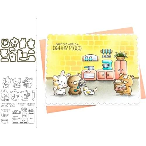 Life Is What You Bake it Stamps and Die Sets 2021 for Scrapbook Card Making Dies and Stamps About Bake