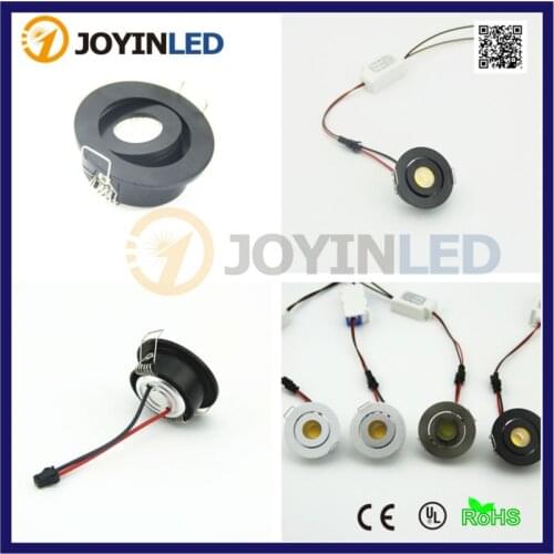 10pc Mini cob led Downlight 3W Black led recessed ceiling downlight Lamp for cabinet