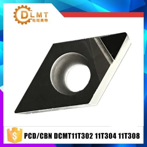 2PCS PCD/CBN DCMT11T302 DCMT11T304 DCMT11T308 PCD Inserts CBN Inserts Suitable For Lathe Tools For Turning