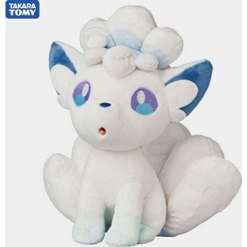 25CM White Ice Vulpix Plush Dolls Pokemon Toy Game Anime Six-Tailed Fox Dolls Kids Boy Girl Children Gifts Birthday Christmas