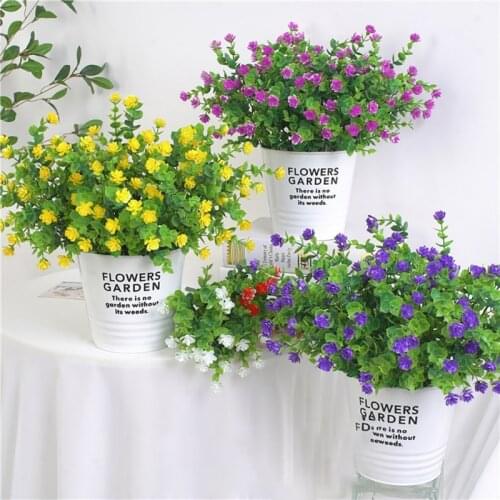 30CM Artificial Flowers Outdoor Fake Flowers Decoration UV Resistant No Fade Faux Plastic Plants Garden Porch Window Decoration