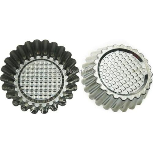 300Pcs Large Size Cookie Pudding Mould Makers Stainless Steel Egg Tart Mold Kitchen Accessories Baking Pastry Tools