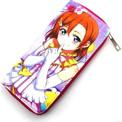 Anime Lovelive colorful long style PU wallet of Kousaka Honoka