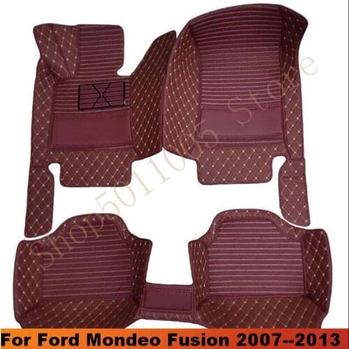 Car Floor Mats For Ford Mondeo Fusion 2007 2008 2009 2010 2011 2012 2013 Auto Interior Accessories Custom Leather Rugs Cover