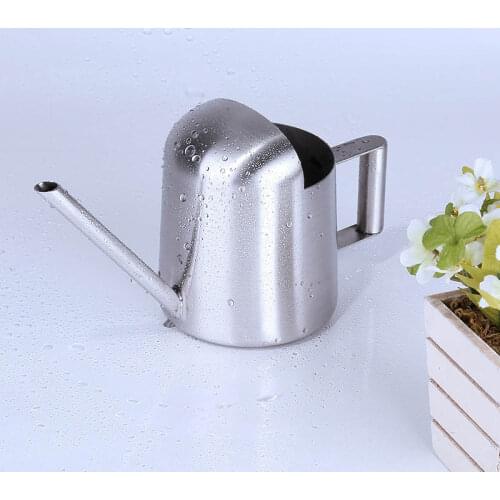 300/500ml Stainless Steel Water Cans Garden Plant Flower Long Mouth Garden Sprinkling Pot Watering Pots for Houseplant