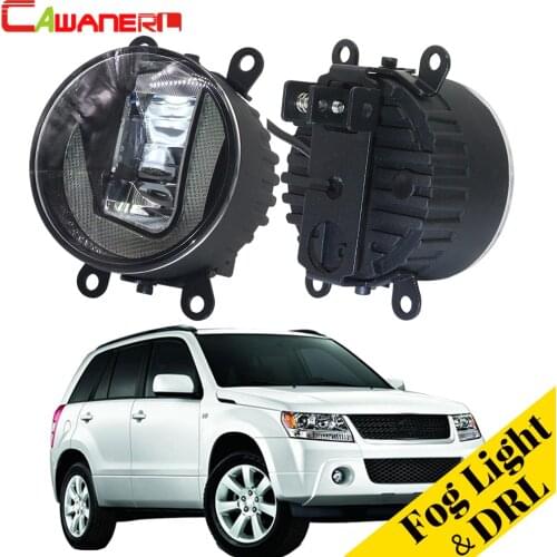 Cawanerl 2 X Car LED Fog Light Daytime Running Lamp DRL For Suzuki Grand Vitara 2 / II Closed Off-Road Vehicle JT 2005-2015