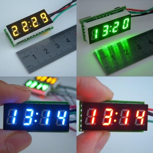 0.30 inch Digital Clock Led display Meter Adjustable Car Motorcycle bicycle E-bike Watch Clock DC 12V 24V DIY Time Monitor