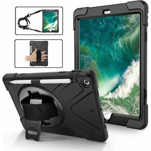 Holder Kids Safe Shockproof Armor Case for IPad 2018 2017 9.7" with Pencil Slot Tablet Protective Shell Stand Cover Funda+Pen