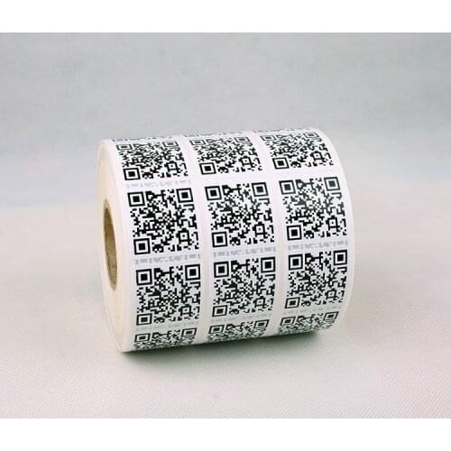 Custom print 1000 PCS QR code sticker.Adhesive Label ,black and white color print,have more size can be choose