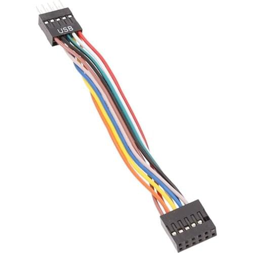 For Lenovo Motherboard to Ordinary Chassis Adapter Cable,USB 9-Pin Revolution 11-Pin Female Conversion Cable 24AWG, 5Pcs