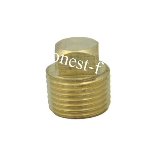 Brass BSP Pipe Square Head Plug Fittings 1/2" Male BSPP Air Fuel Boat