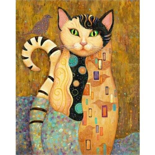 New Arrivals 5D DIY Full Round Diamond Painting Cartoon Cat Cross Stitch 3D Embroidery Rhinestone Mosaic Home Decor Art Y320