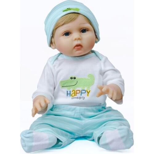 NPK 48CM very soft flexible full body silicone bebe doll reborn baby doll cuddly newborn baby birthday present
