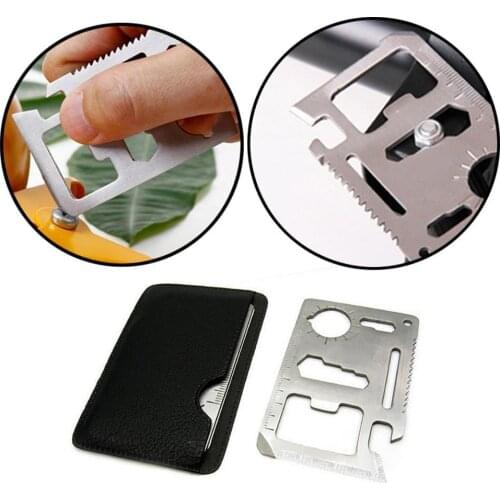 11-in-1 Outdoor Hunting Camping Survival Card Tools Stainless Pocket Military Credit Card Knife Life-Saving Multi Tools Card