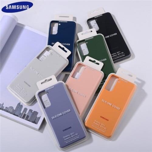 Original Samsung Galaxy S21/S21+/S21 Ultra Back Protective Mobile Phone Case 360'' cladding Liquid Silicone Shell For S21 Plus