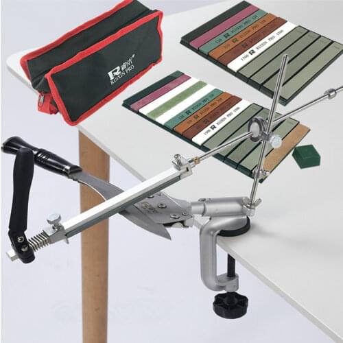 RUIXIN Professional Kitchen Knife Sharpener Whetstone Updated Multifunction Fixed Angle Sharpening System Apex Edge Honing Tools