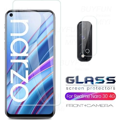 Realmi narzo30 4g glass camera protective glass for realme narzo 30 4g 2021 rmx2156 6.5inch 9h screen protector film guard cover