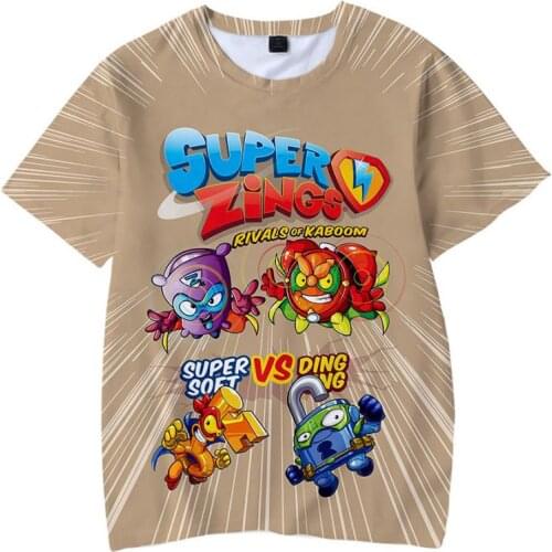Boys Super Zings T Shirt Superzings Print Clothes Girls 3D Funny T-Shirts Costume Children 2021 Summer Clothing For Girls Tops